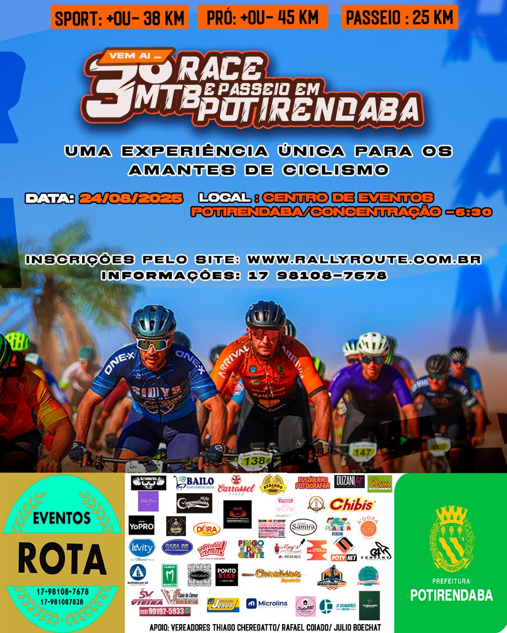 3° MTB RACE & PASSEIO POTIRENDABA SP