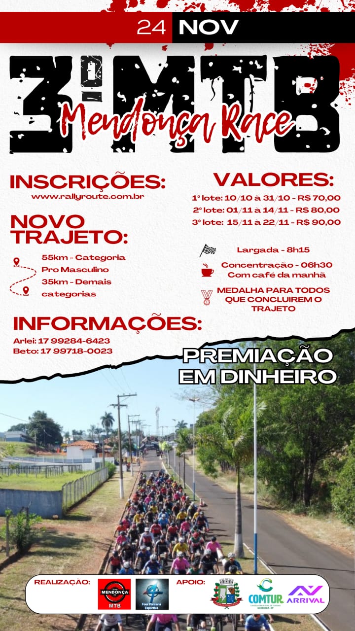 3° MTB MENDONÇA RACE